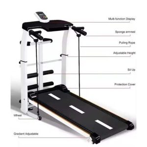 3-In-1 Exotic Manual Treadmill With Situp & Rope