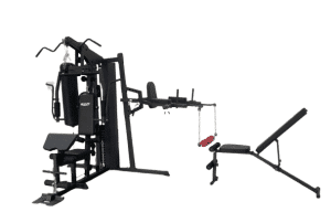 3-Station Multi-Gym + Punching Bag and Free Bench