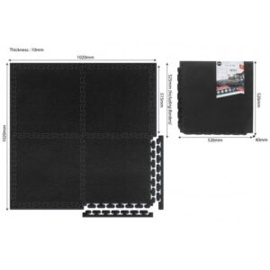 Interlocking Gym Rubber Floor Mat (Heavy Duty)-10mm