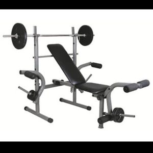 Weight Bench With 50kg Barbell