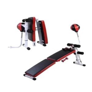 3-in-1 Professional Foldable Sit-up Bench with Dumbbell, Speedball & Rope
