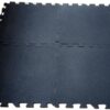 15mm Heavy Duty Interlocking Gym Rubber Floor tiles(Black)