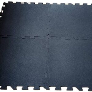 15mm Heavy Duty Interlocking Gym Rubber Floor tiles(Black)