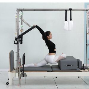 White Pilates Cadillac Reformer (Oak Wood)