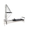 White Pilates Reformer with Half Trapeze Tower (Oak Wood)